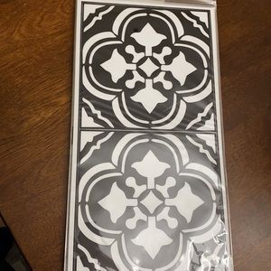 Decor Tiles *Black* (Stick on) *price for 3 packs